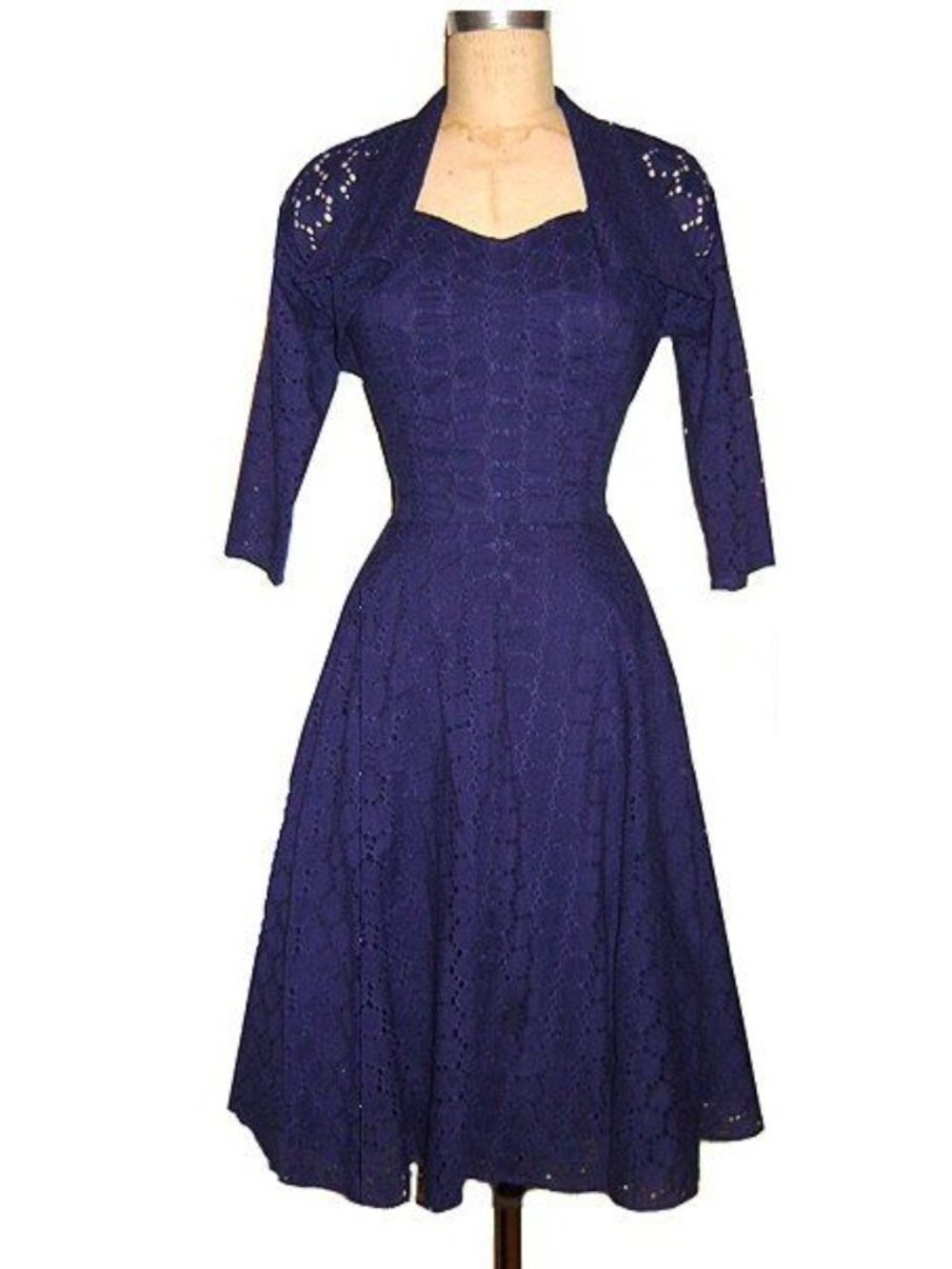 Trashy diva navy eyelet sugar dress with bolero